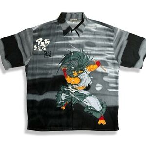 Vintage Y2K Ninja Button Up Shirt